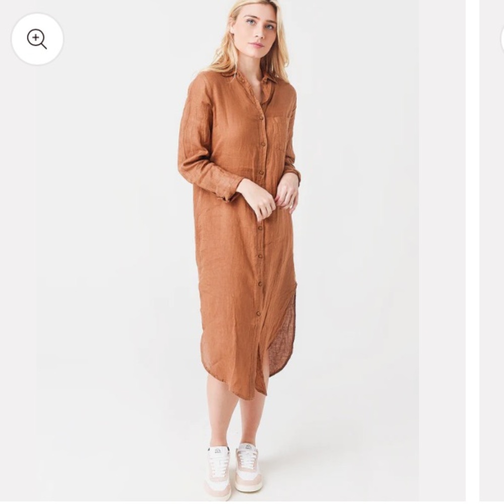 EUC STARK X Women's Shirt Dress Cover-Up Dark Tan Medium